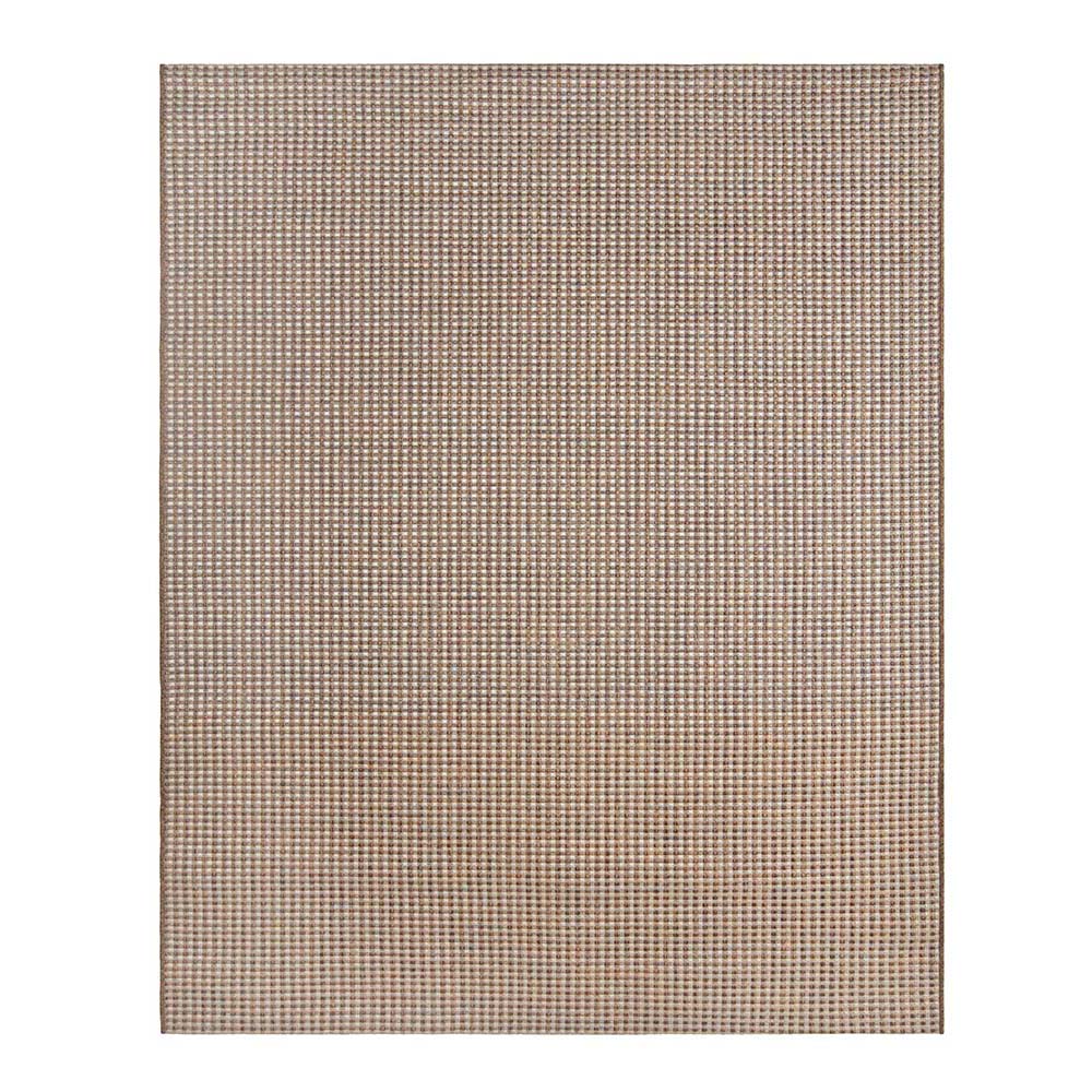 Tapete Sala Sisal Buzios Barra 49 Marrom-Azul 2,00X3,00M