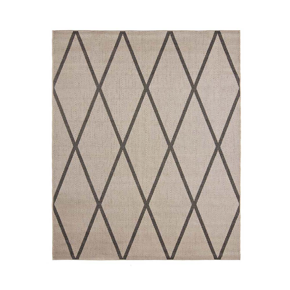 Tapete Sala Sisal Eco-Nature Geo 77 Bege-Chumbo 3,00X4,00M