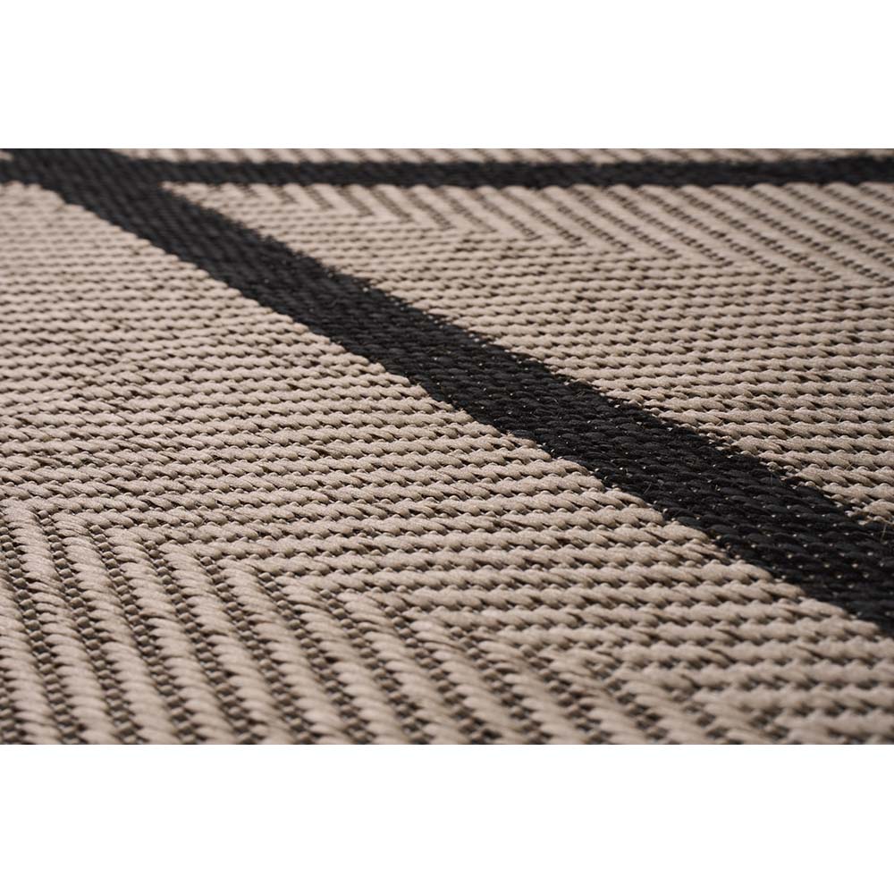 Tapete Sala Sisal Eco-Nature Geo 77 Bege-Chumbo 3,00X4,00M
