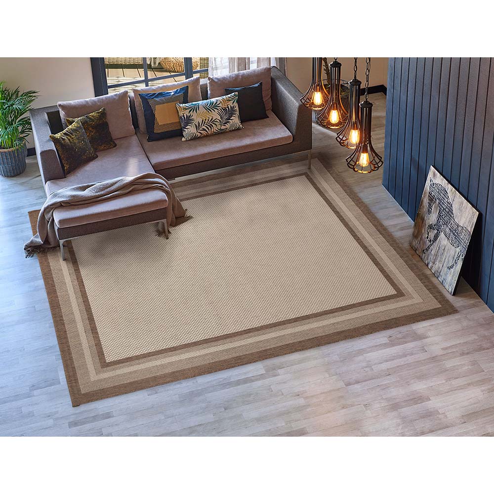 Tapete Sala Sisal Eco-Nature Moldura 70 Marrom 2,50X3,00M