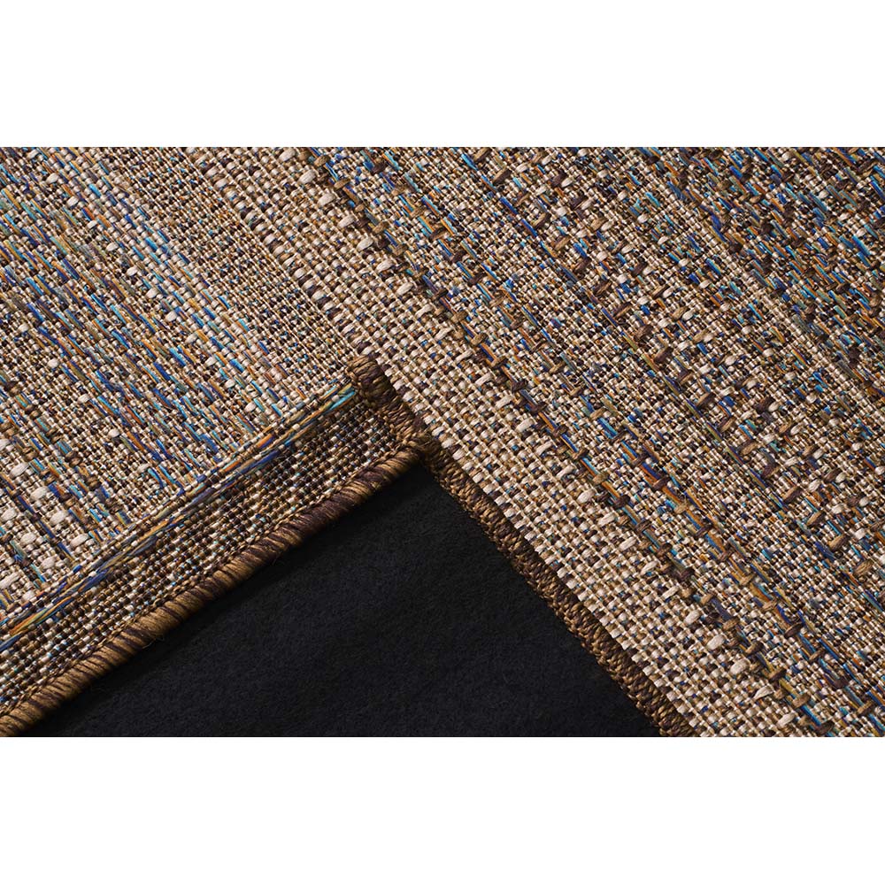 Tapete Sisal Buzios Arraial 49 Marrom-Azul 0,50X1,00M