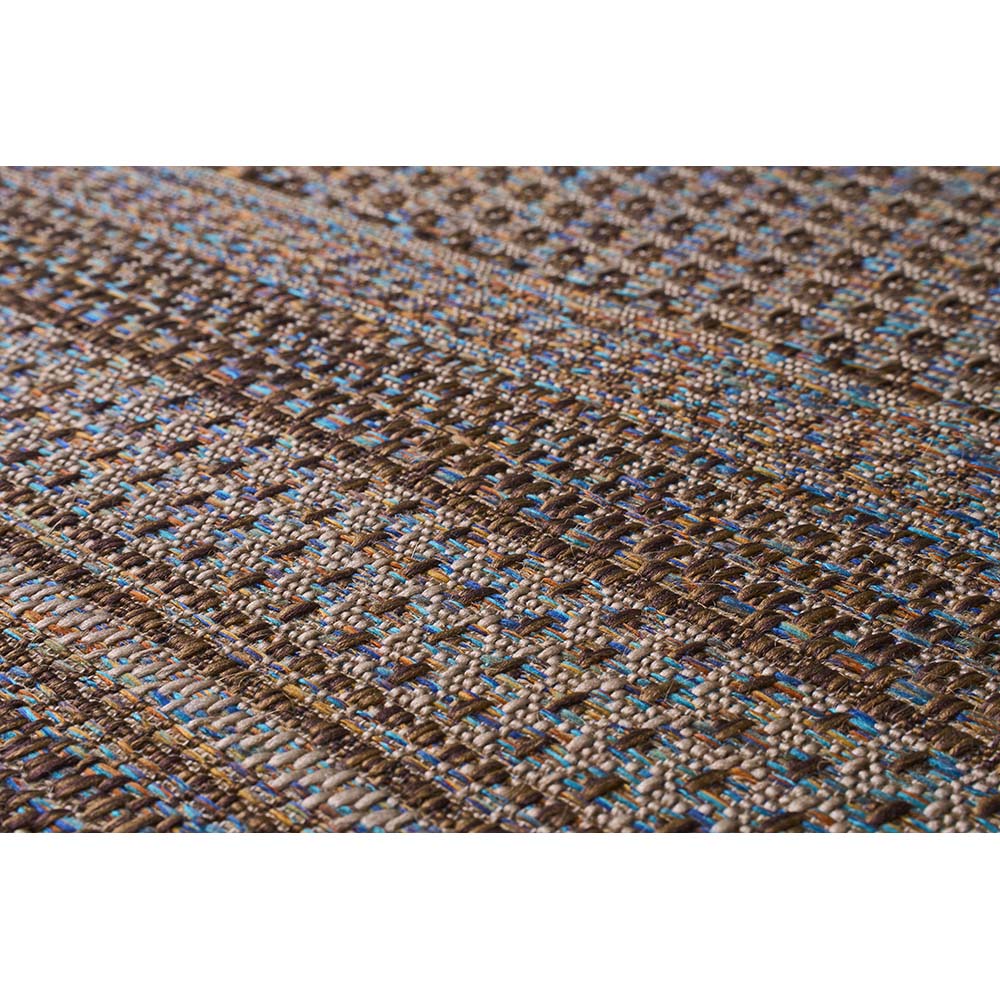 Tapete Sisal Buzios Arraial 49 Marrom-Azul 0,50X1,00M