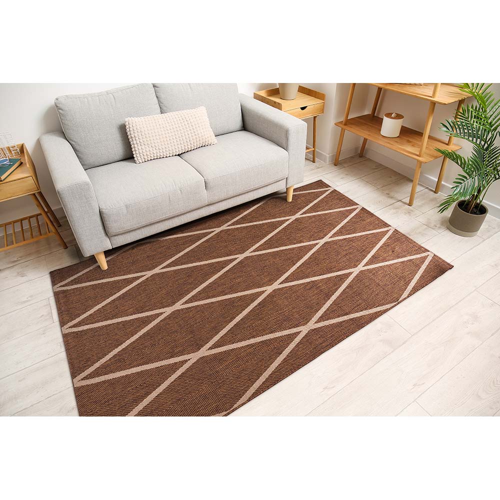 Tapete Sisal Eco Nature Geo 70 Marrom 1,33x1,90M