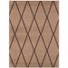 Tapete Sisal Eco Nature Geo 77 Bege-Chumbo 2,00x2,50M