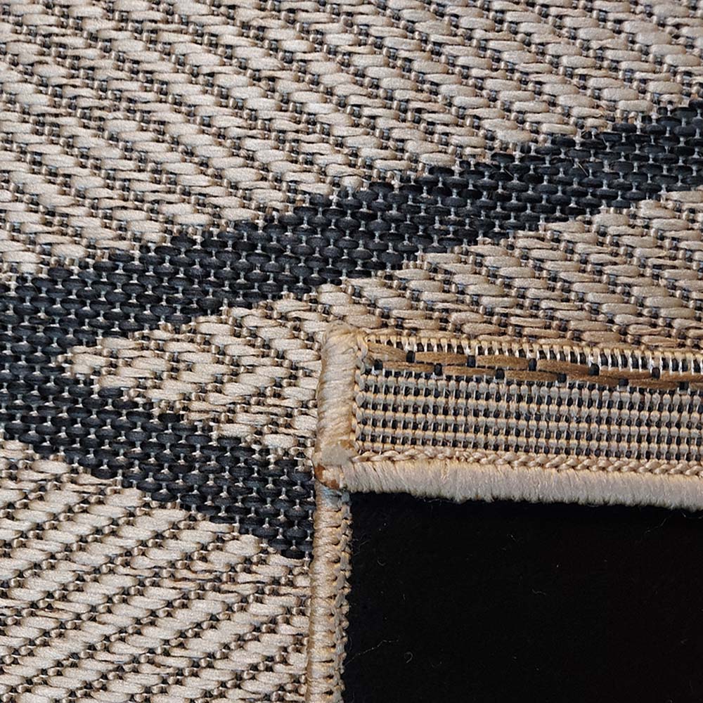 Tapete Sisal Eco Nature Geo 77 Bege-Chumbo 2,00x2,50M