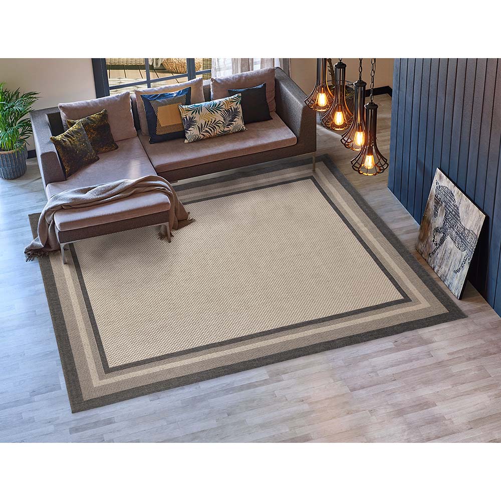 Tapete Sisal Eco Nature Moldura 56 Chumbo 1,00x1,50M