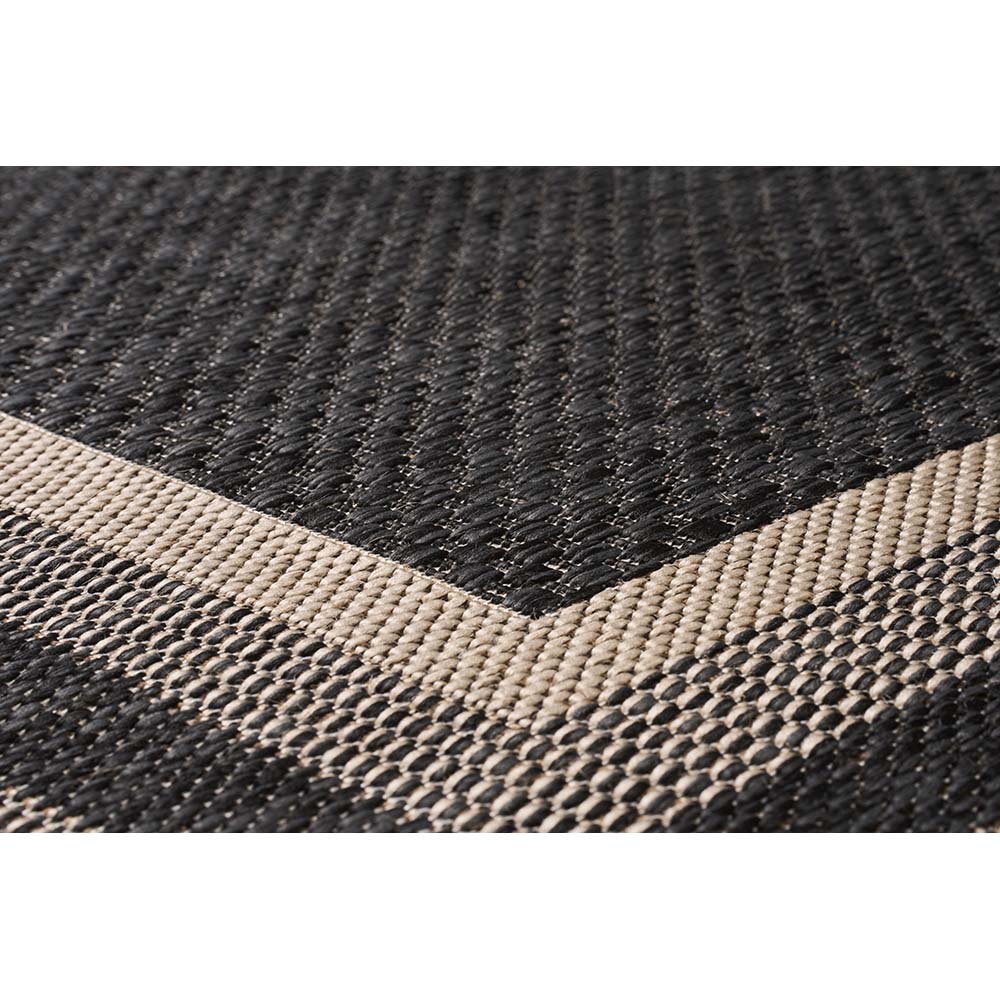 Tapete Sisal Eco Nature Moldura 77 Bege-Chumbo 0,50x0,80M