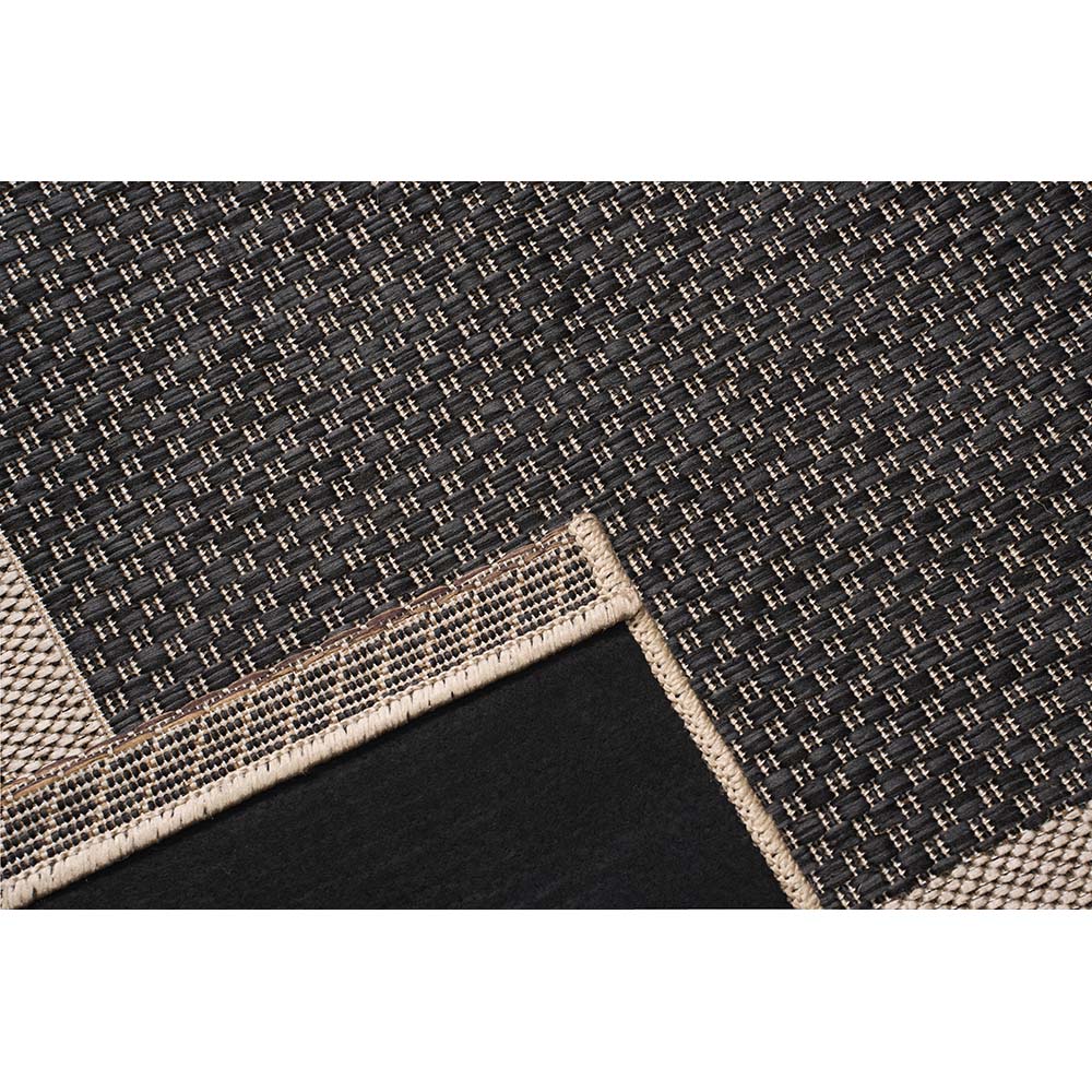 Tapete Sisal Eco Nature Moldura 77 Bege-Chumbo 2,00x2,50M