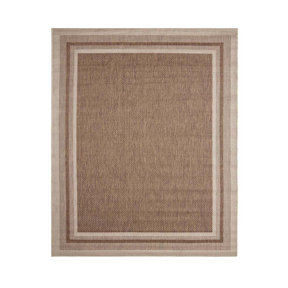 Tapete Sisal Eco Nature Moldura 87 Bege-Marrom 1,00x1,50M