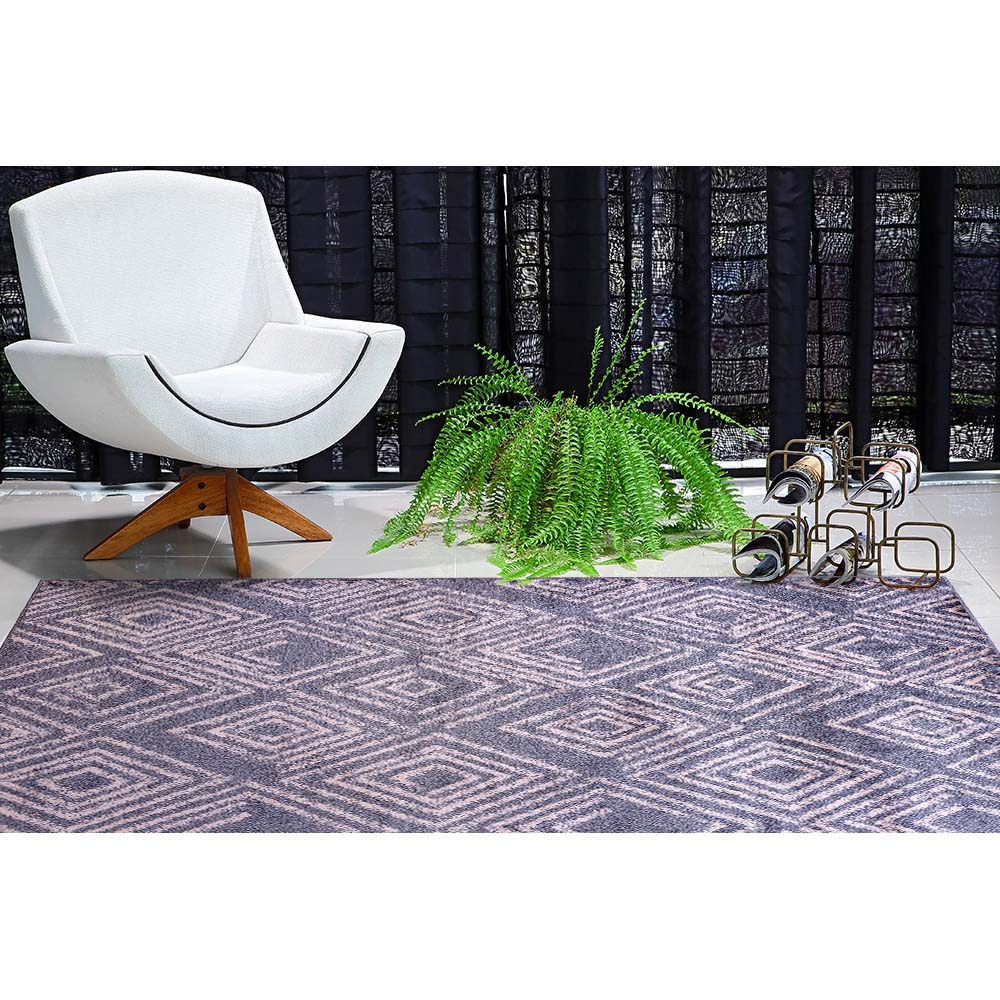 Tapete para Sala Classic Angra 56 Chumbo 1,00X1,50M