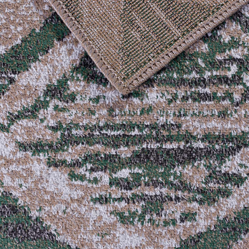 Tapete para Sala Classic Fiji 15 Creme-Verde 2,50X3,00M