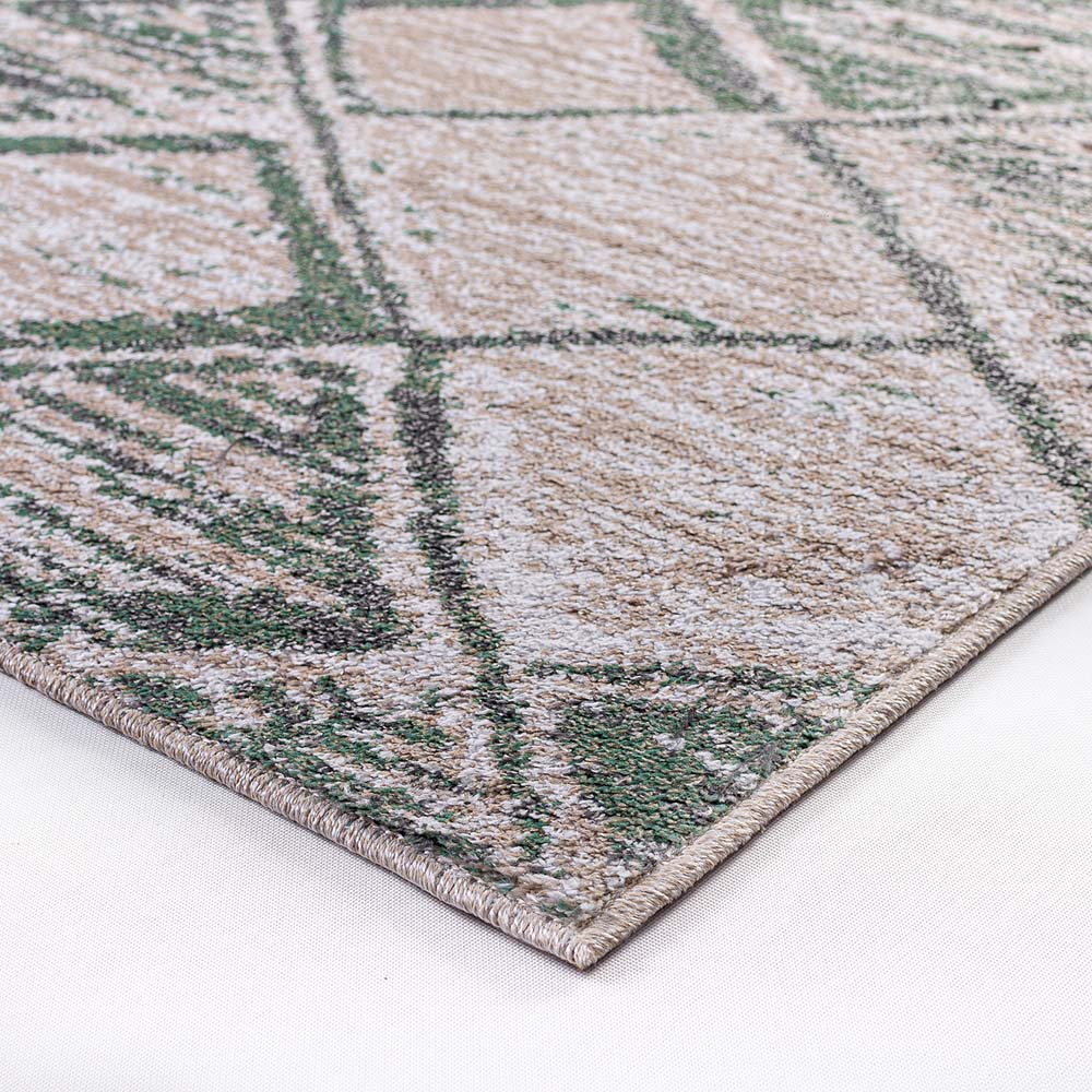 Tapete para Sala Classic Fiji 15 Creme-Verde 3,00X4,00M
