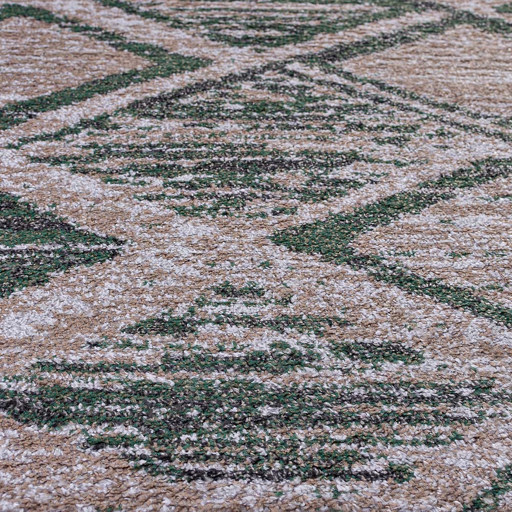 Tapete para Sala Classic Fiji 15 Creme-Verde 3,00X4,00M