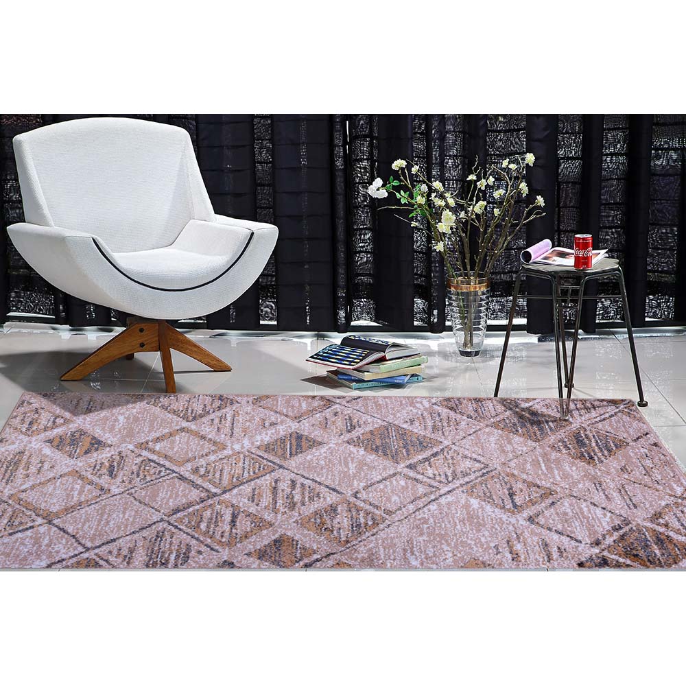 Tapete para Sala Classic Fiji 5 Creme-Caramelo 1,00X1,50M