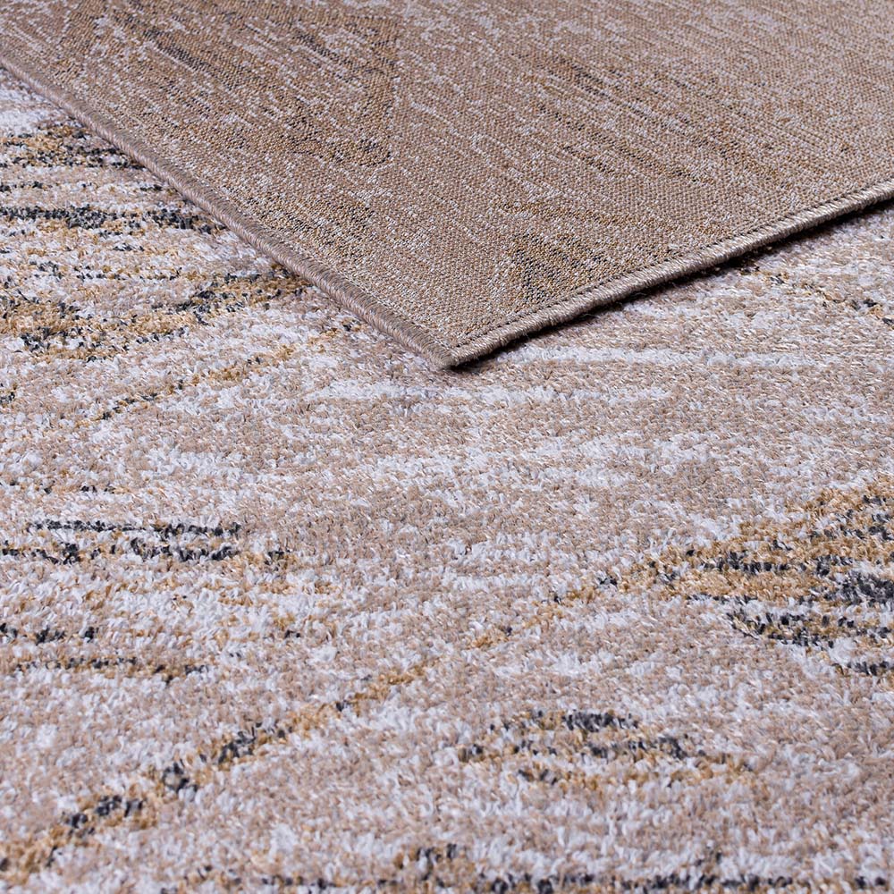 Tapete para Sala Classic Fiji 5 Creme-Caramelo 1,00X1,50M