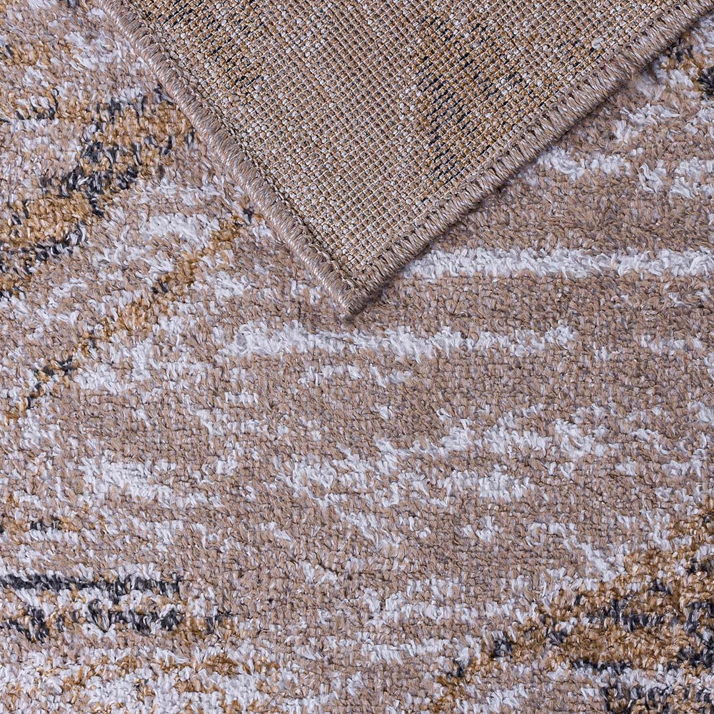 Tapete para Sala Classic Fiji 5 Creme-Caramelo 1,00X1,50M