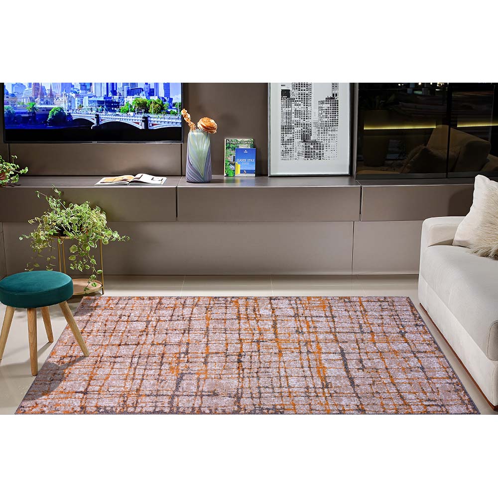 Tapete para Sala Classic Maldivas 17 Chumbo-Ouro 1,00X1,50M