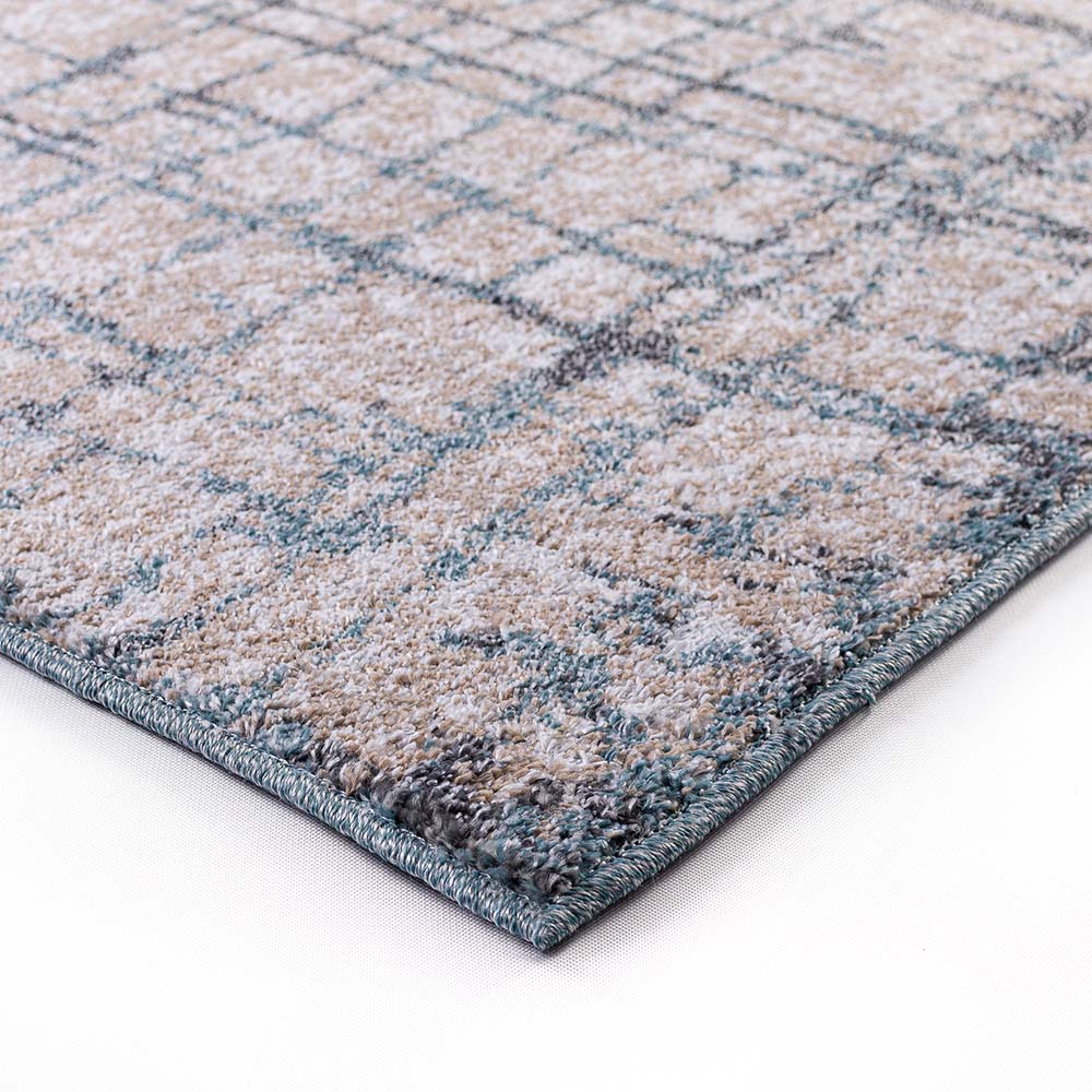 Tapete para Sala Classic Maldivas 19 Chumbo-Azul 1,00X1,50M