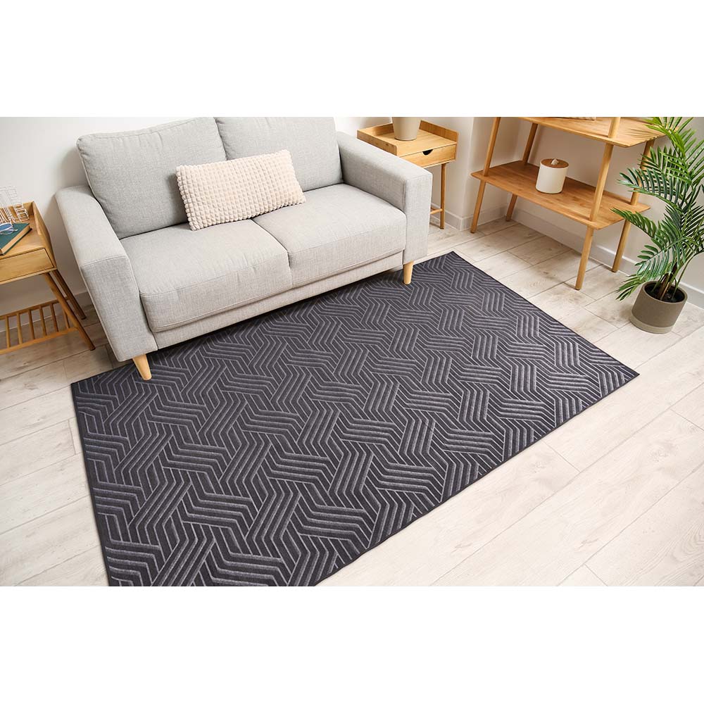 Tapete para Sala Funcional Azulejo 56 Chumbo 1,50X2,00M