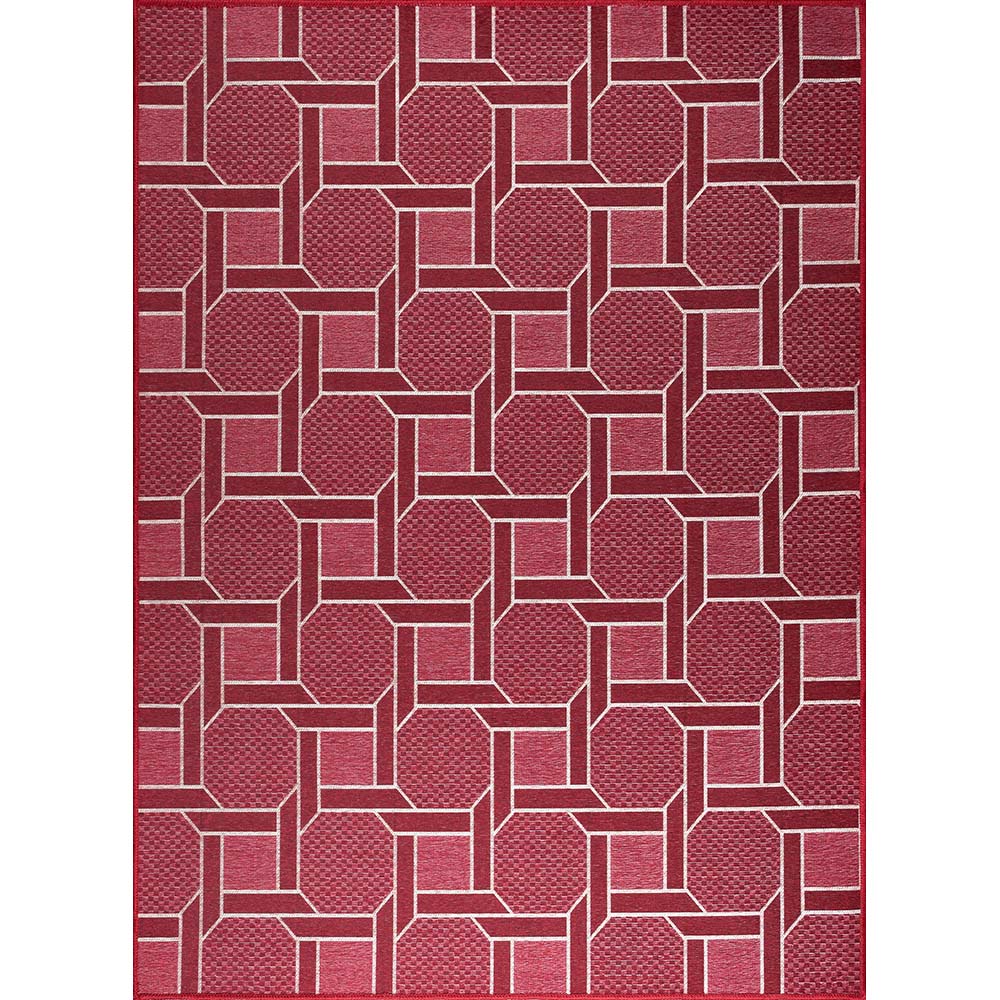 Tapete para Sala Funcional Corrente 10 Vermelho 1,00X1,50M