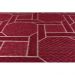Tapete para Sala Funcional Corrente 10 Vermelho 1,00X1,50M