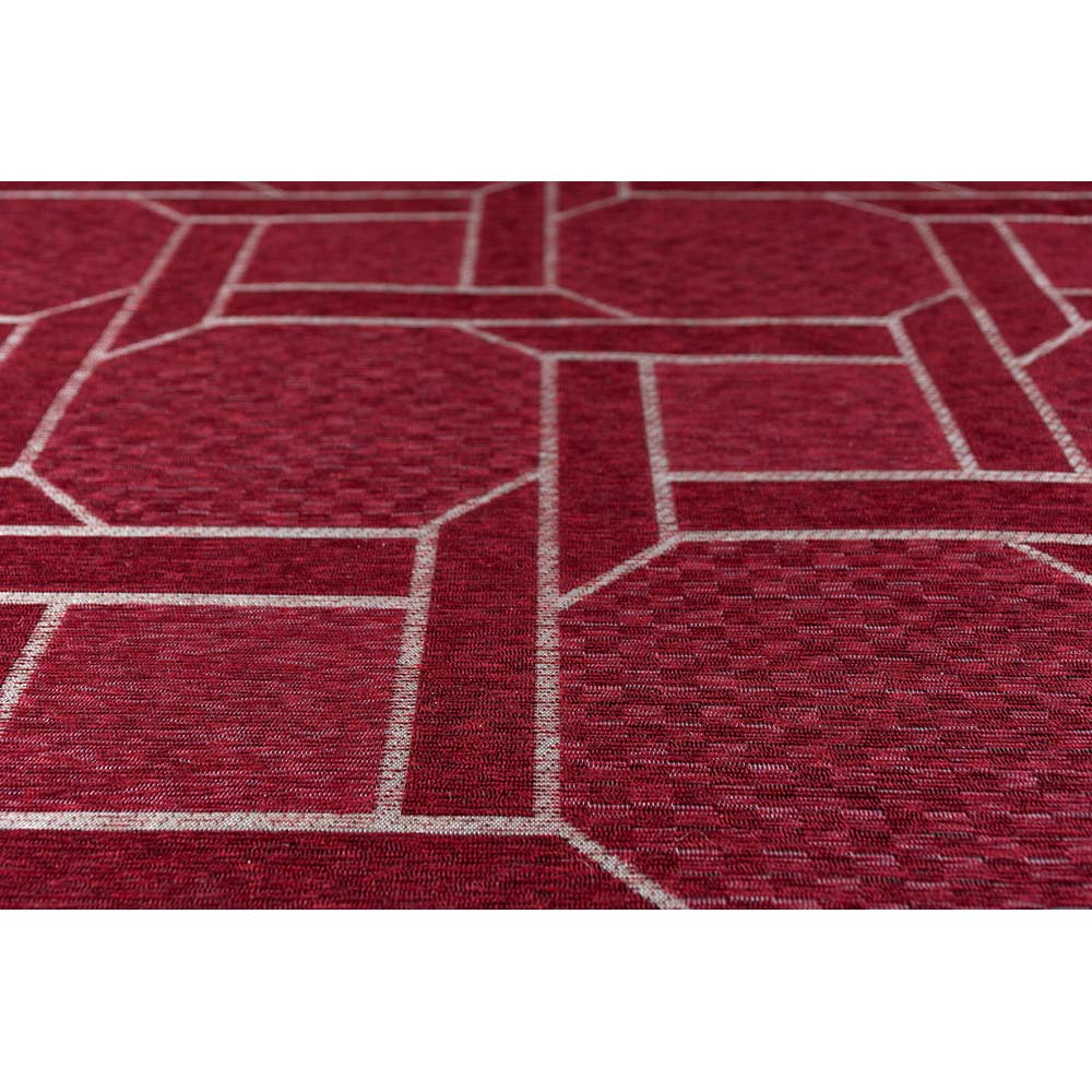 Tapete para Sala Funcional Corrente 10 Vermelho 1,00X1,50M