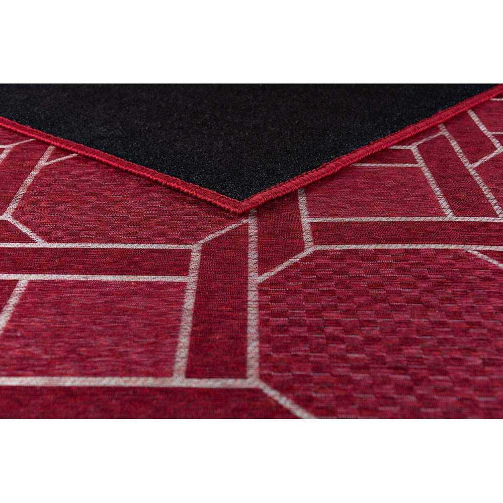 Tapete para Sala Funcional Corrente 10 Vermelho 1,00X1,50M