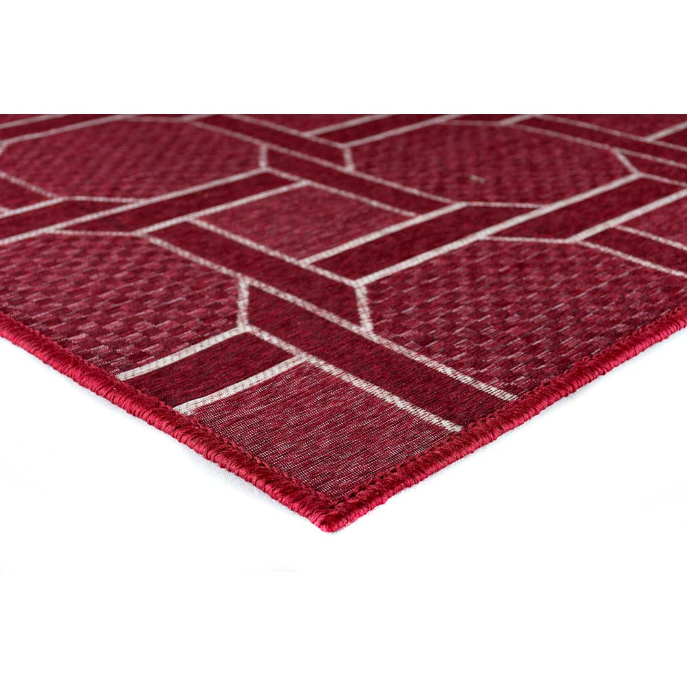 Tapete para Sala Funcional Corrente 10 Vermelho 1,00X1,50M