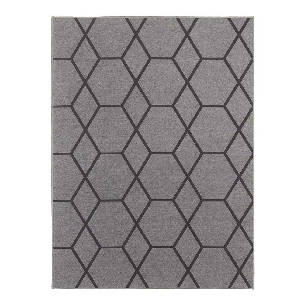 Tapete para Sala Funcional Hexagonal 52 Grafite 2,00X2,50M
