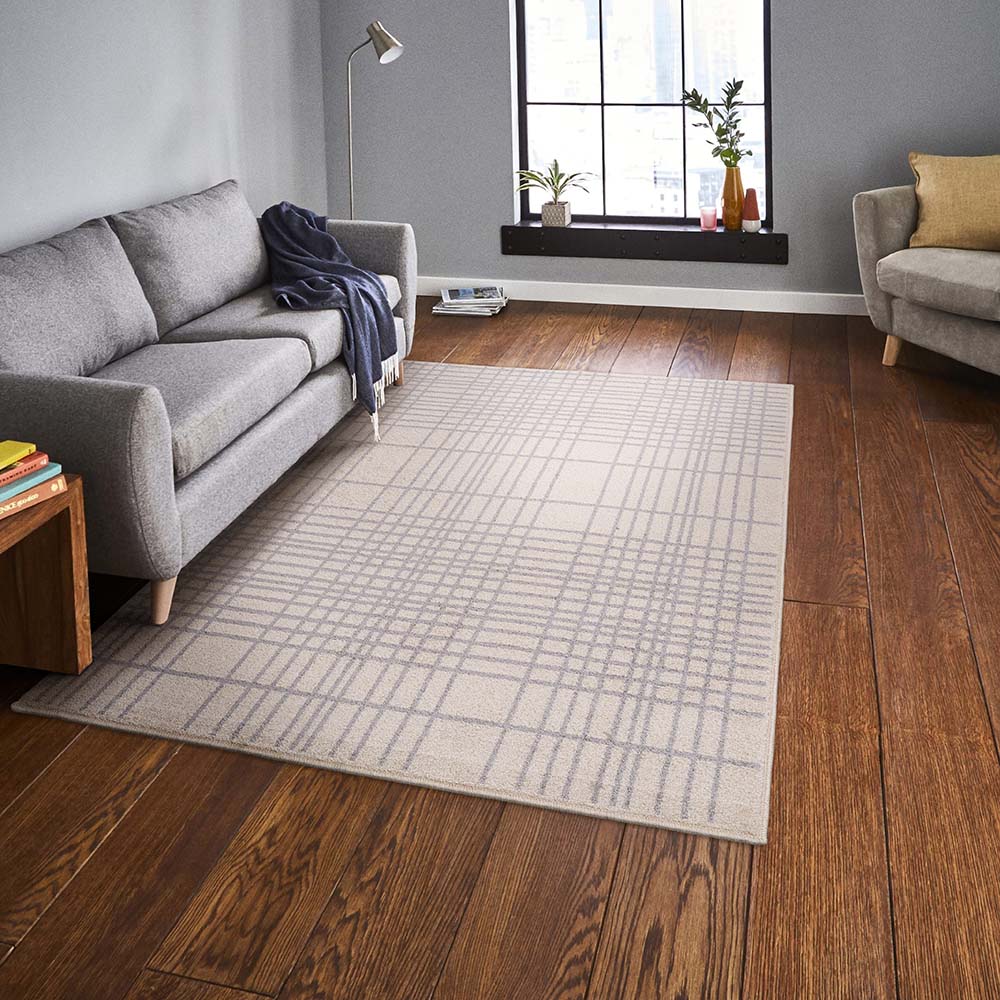 Tapete para Sala Polo Paris 43 Areia-Cinza 1,50X2,00M