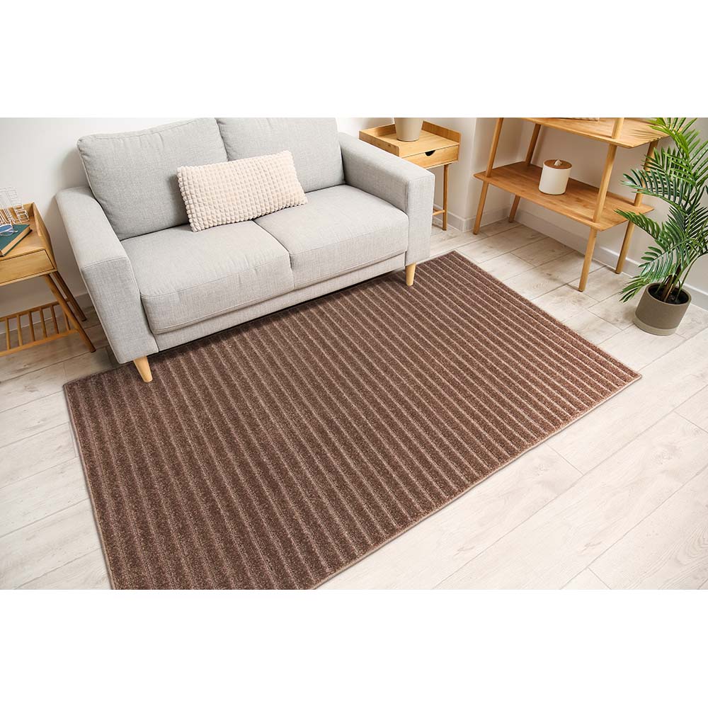 Tapete para Sala Realce Listras 35 Taupe 2,00X3,00M