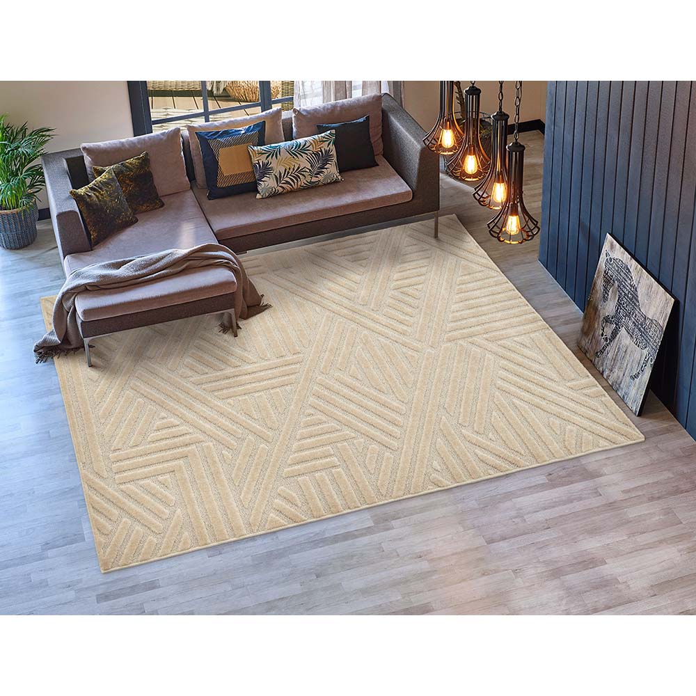 Tapete para Sala Realce Trama 60 Areia 2,00X2,50M