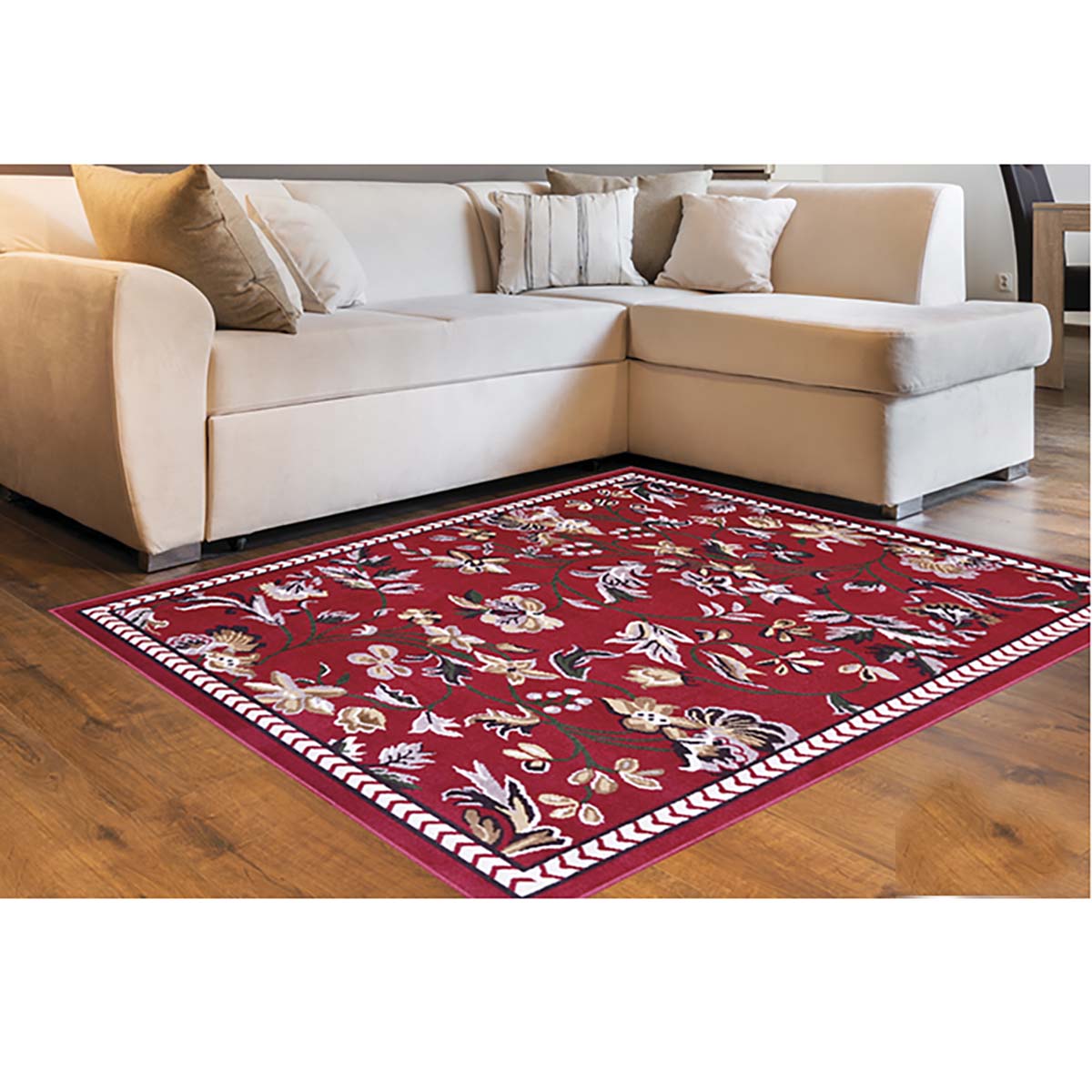 Tapete para Sala Renaissance Genebra 10 Vermelho 1,00X1,50M