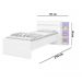 Base Cama Baú Solteiro Branca Multiuso Com 2 Gavetas e 3 Prateleiras  + 1 Colchão De Espuma D28 - 188X88