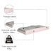Base Cama Baú Solteiro Princesas Rosa Bicama Multiuso com Base Auxiliar e 03 Prateleiras + Colchão De Espuma D28