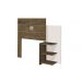 Cabeceira Para Cama Box Solteiro Moderna  Off White Com Mesa Lateral 3 Prateleiras Espaçosa Ao