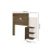 Cabeceira Para Cama Box Solteiro Moderna  Off White Com Mesa Lateral 3 Prateleiras Espaçosa Ao