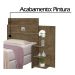 Cabeceira Para Cama Box Solteiro Moderna Marrom Com Mesa Lateral 3 Prateleiras Espaçosa Ao