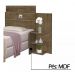 Cabeceira Para Cama Box Solteiro Moderna Marrom Com Mesa Lateral 3 Prateleiras Espaçosa Ao