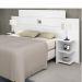 Cabeceira Queen Size Branca de Madeira Com 2 Mesa Lateral com Prateleiras Cabeceira p/ Cama Base Box 1,58 Acp