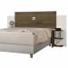 Cabeceira Queen Size Marrom com Branco de Madeira Com 2 Mesa Lateral com Prateleiras Cabeceira p/ Cama Base Box 1,58 Acp