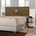 Cabeceira Queen Size Marrom com Branco de Madeira Com 2 Mesa Lateral com Prateleiras Cabeceira p/ Cama Base Box 1,58 Acp