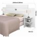 Cabeceira Queen Size Marrom com Branco de Madeira Com 2 Mesa Lateral com Prateleiras Cabeceira p/ Cama Base Box 1,58 Acp