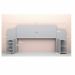Cabeceira Queen Size Marrom com Branco de Madeira Com 2 Mesa Lateral com Prateleiras Cabeceira p/ Cama Base Box 1,58 Acp