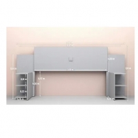 Cabeceira Queen Size de Madeira Com 2 Mesa Lateral com Prateleiras Cabeceira p/ Cama Base Box 1,58 Acp