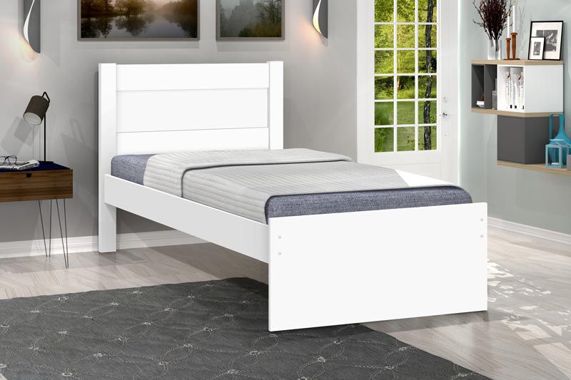 Cama Solteiro Prisma Branco - JeA Móveis