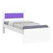 Cama Solteiro Prisma Branco com Lilás - JeA Móveis