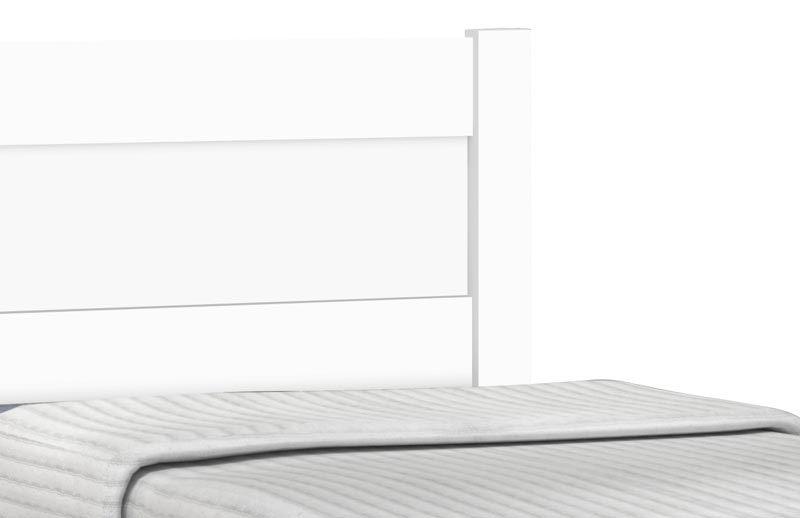 Cama Solteiro com Auxiliar Prisma Branco - JeA Móveis