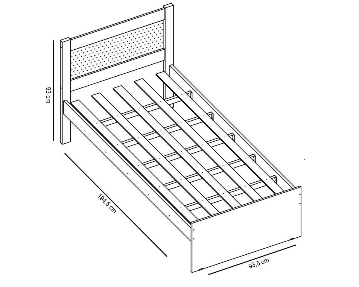 Cama Solteiro com Auxiliar Prisma Branco - JeA Móveis