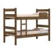 Kit Beliche De Solteiro Marrom com Escada Madeira Reforçada 100% Mdf + 2 Colchão de Espuma D28 Solteiro